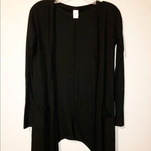 Black Long High - Low Cardigan